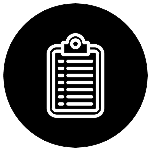 Ilustración del diseño del icono vectorial del portapapeles