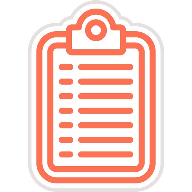 Ilustración del diseño del icono vectorial del portapapeles