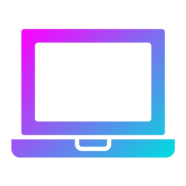 Ilustración del diseño del icono vectorial del portátil