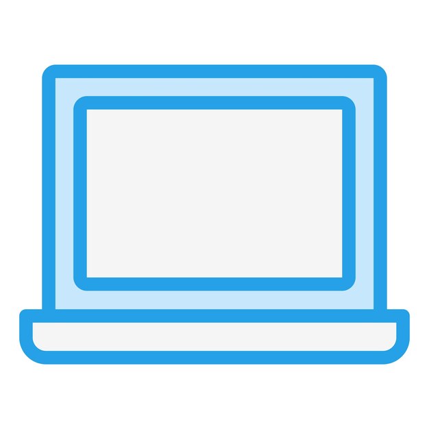 Ilustración del diseño del icono vectorial del portátil