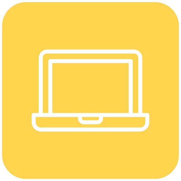 Ilustración del diseño del icono vectorial del portátil