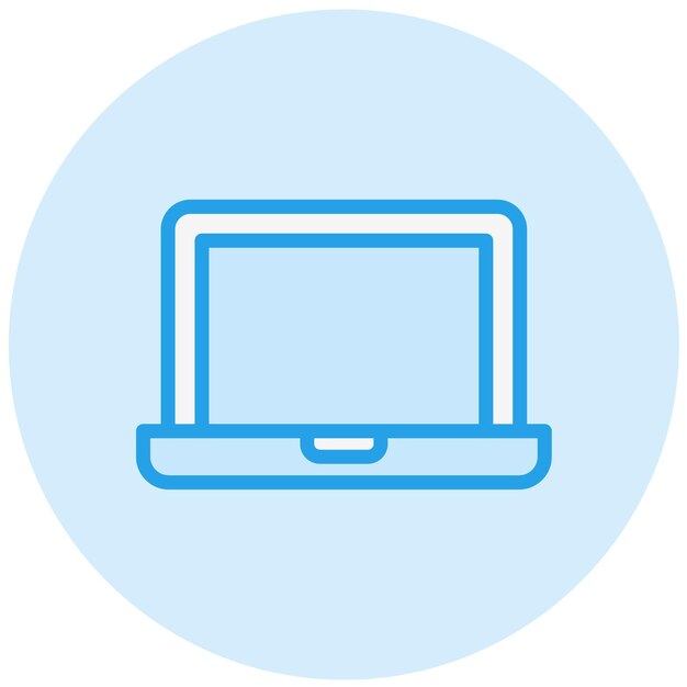 Ilustración del diseño del icono vectorial del portátil