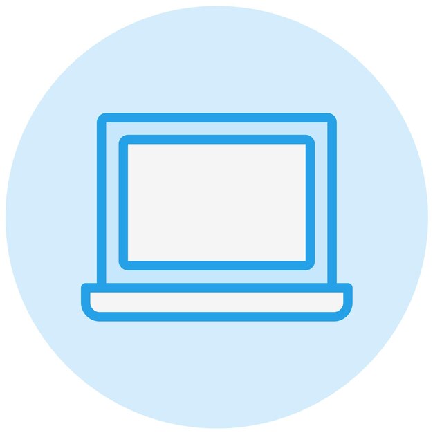 Ilustración del diseño del icono vectorial del portátil