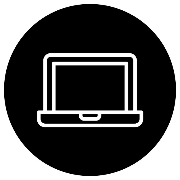 Ilustración del diseño del icono vectorial del portátil
