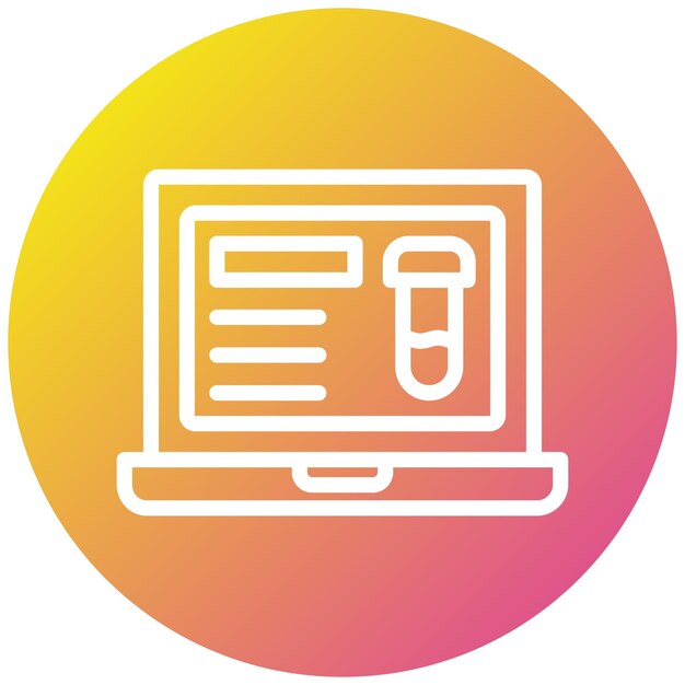 Ilustración del diseño del icono vectorial del portátil