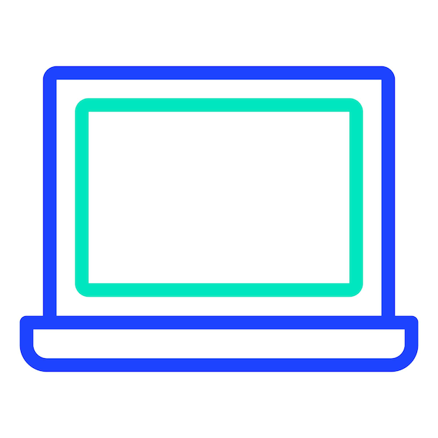 Ilustración del diseño del icono vectorial del portátil