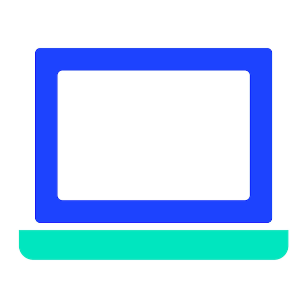 Ilustración del diseño del icono vectorial del portátil