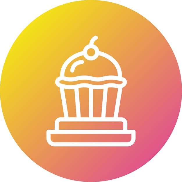 Ilustración del diseño del icono vectorial del postre
