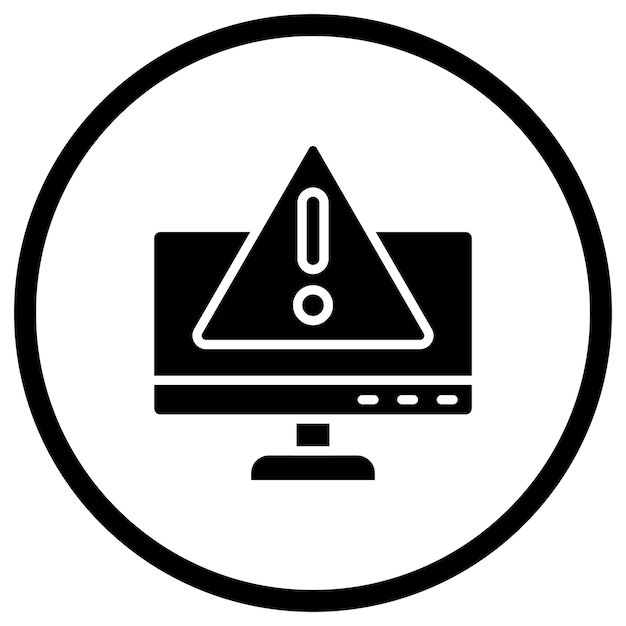 Ilustración del diseño del icono vectorial de precaución