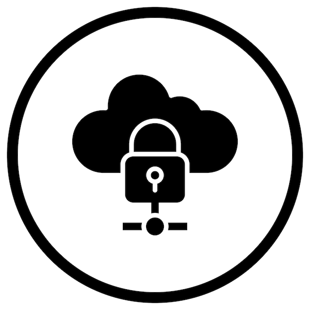 Ilustración del diseño del icono vectorial de protección de datos