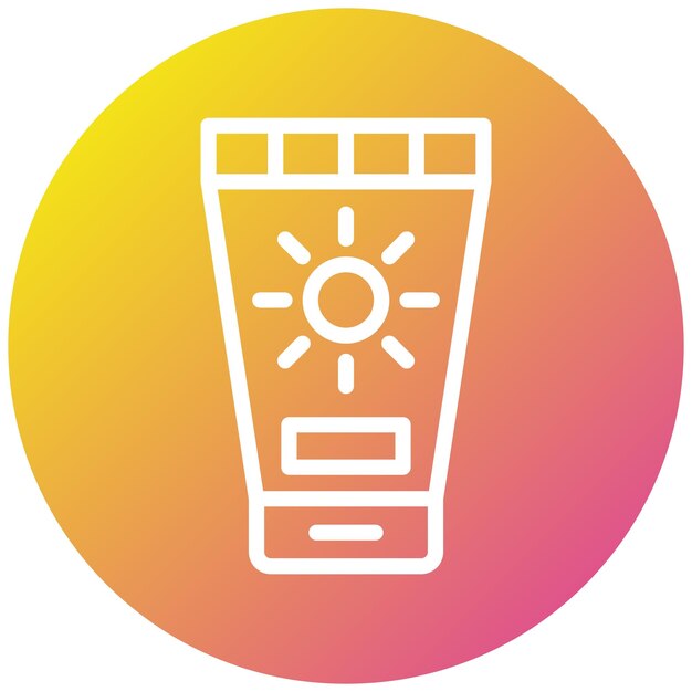 Ilustración del diseño del icono vectorial del protector solar