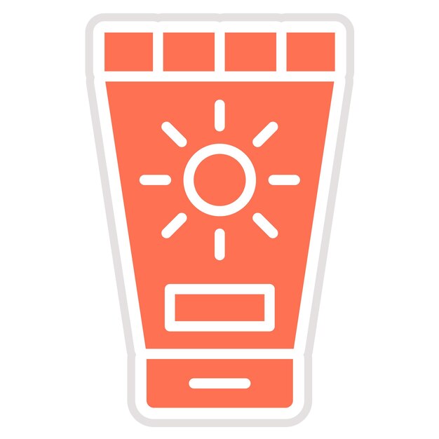 Ilustración del diseño del icono vectorial del protector solar
