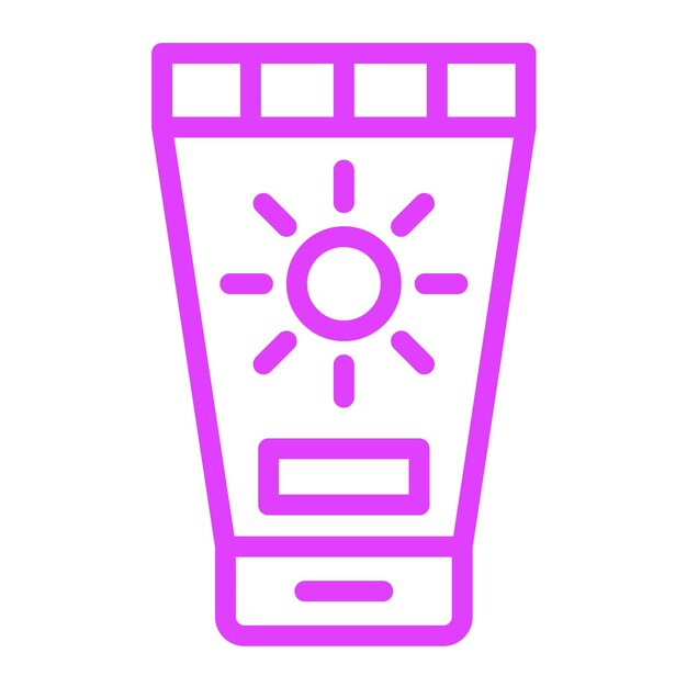 Ilustración del diseño del icono vectorial del protector solar