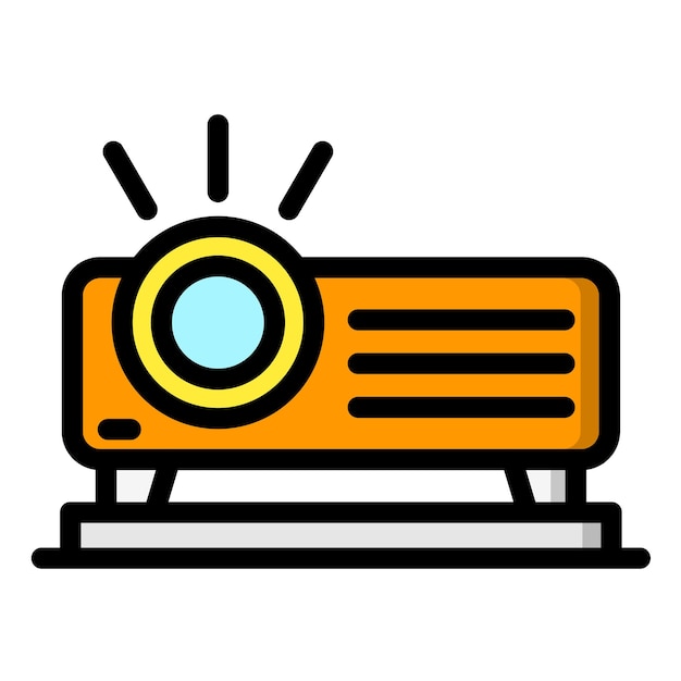 Ilustración del diseño del icono vectorial del proyector