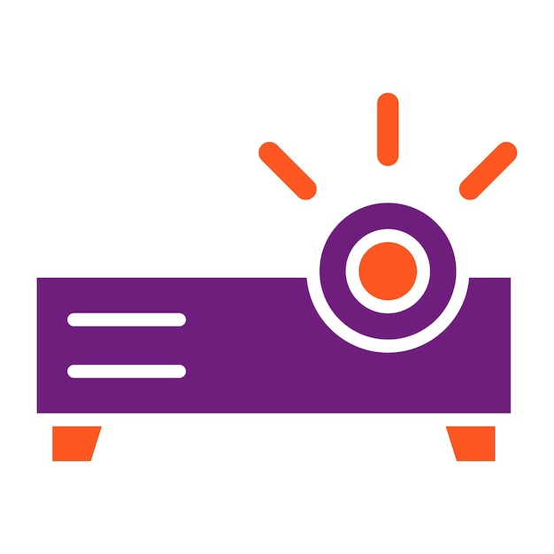 Ilustración del diseño del icono vectorial del proyector