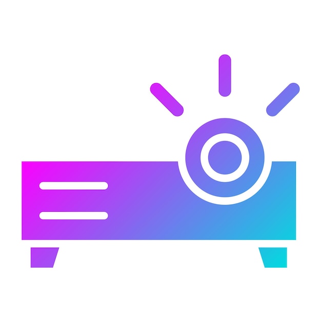 Ilustración del diseño del icono vectorial del proyector
