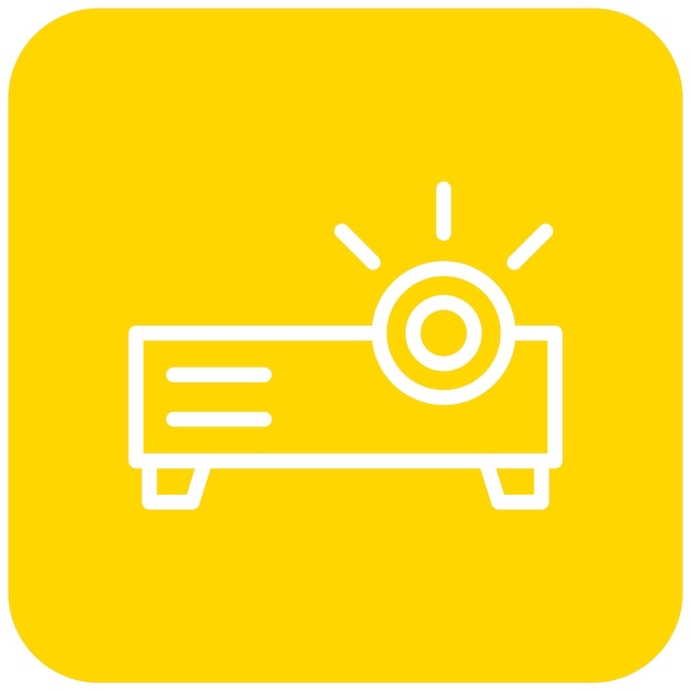 Ilustración del diseño del icono vectorial del proyector