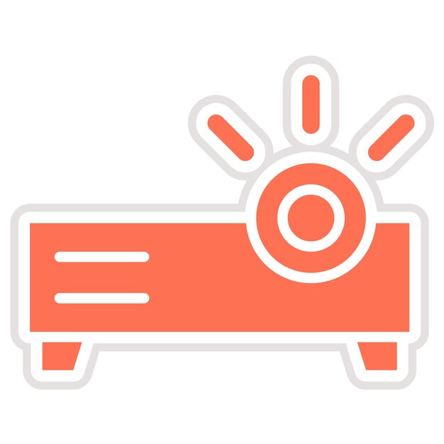Ilustración del diseño del icono vectorial del proyector