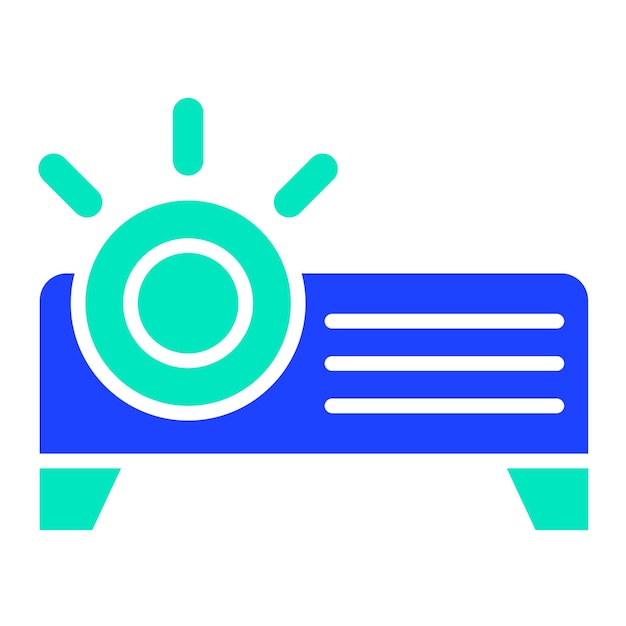 Ilustración del diseño del icono vectorial del proyector