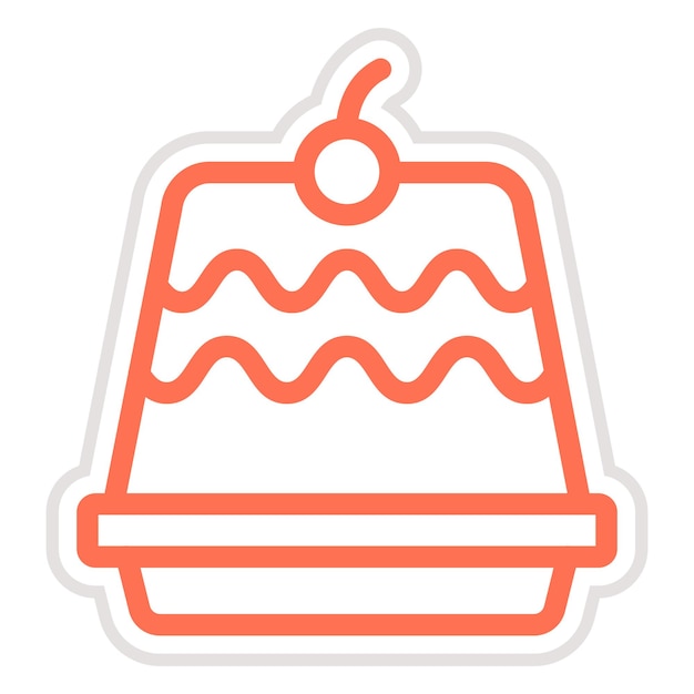 Ilustración del diseño del icono vectorial del pudín