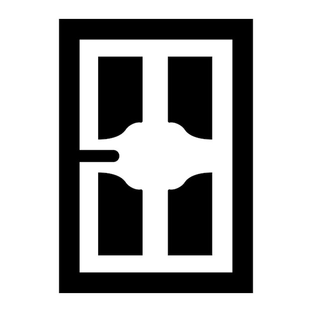 Ilustración del diseño del icono vectorial de la puerta