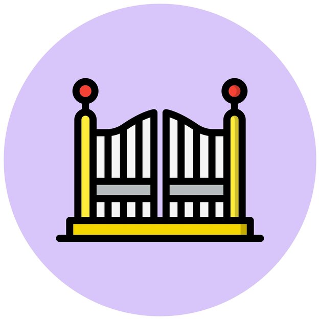 Ilustración del diseño del icono vectorial de la puerta