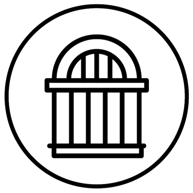 Ilustración del diseño del icono vectorial de la puerta