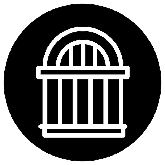 Ilustración del diseño del icono vectorial de la puerta