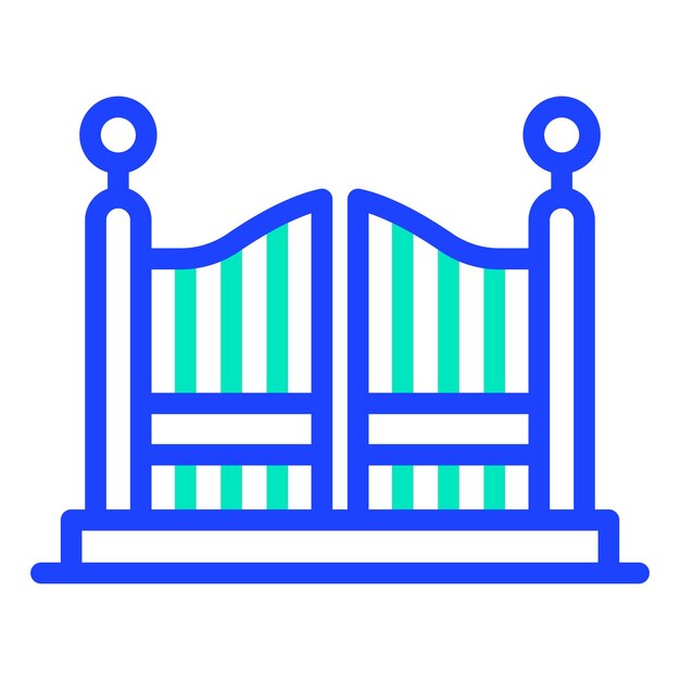 Ilustración del diseño del icono vectorial de la puerta