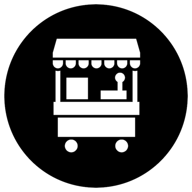 Ilustración del diseño del icono vectorial del puesto