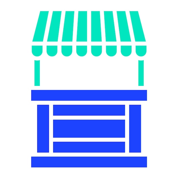 Ilustración del diseño del icono vectorial del puesto
