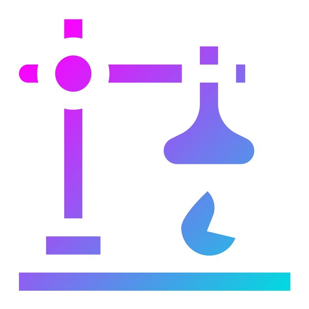 Ilustración del diseño del icono vectorial del quemador Bunsen