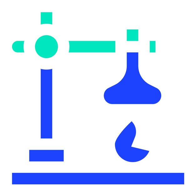 Ilustración del diseño del icono vectorial del quemador Bunsen