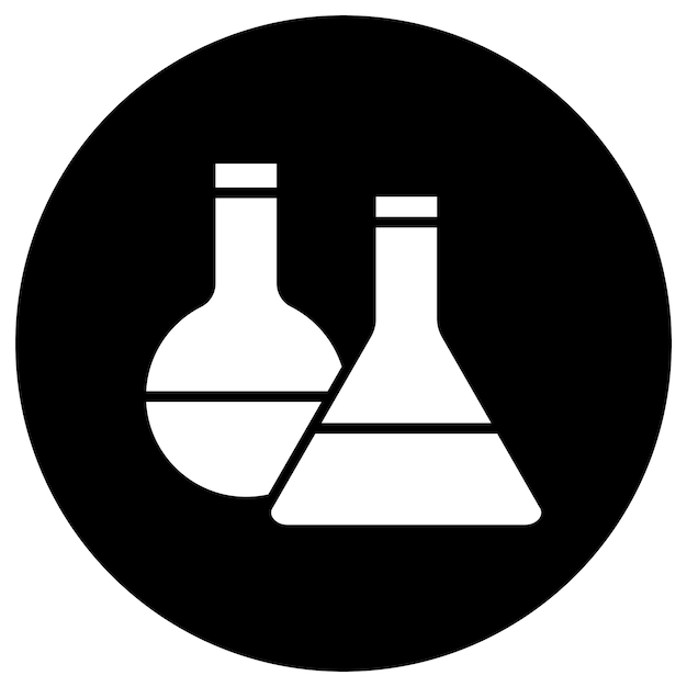 Ilustración del diseño del icono vectorial de química