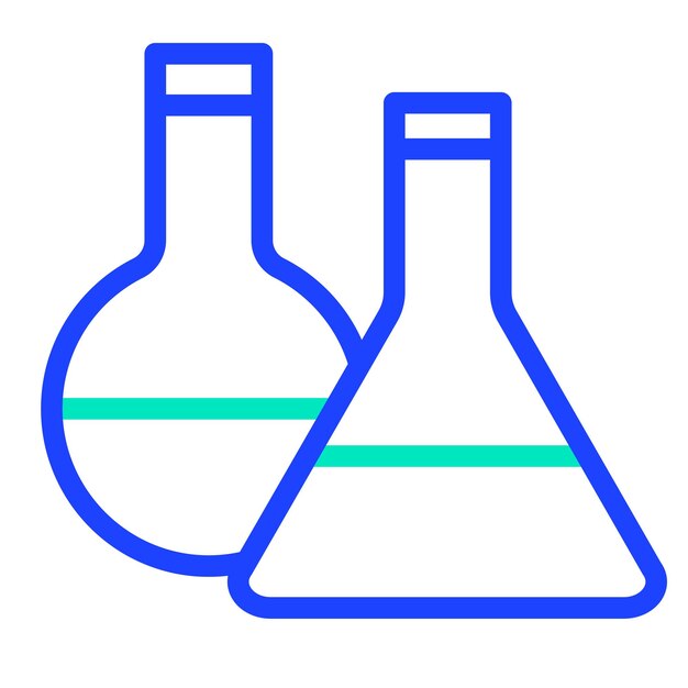 Ilustración del diseño del icono vectorial de química