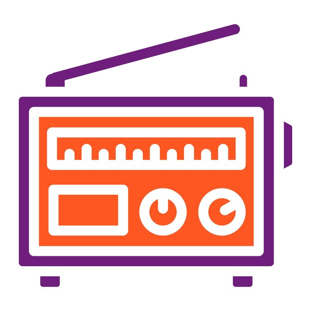 Ilustración del diseño del icono vectorial de radio