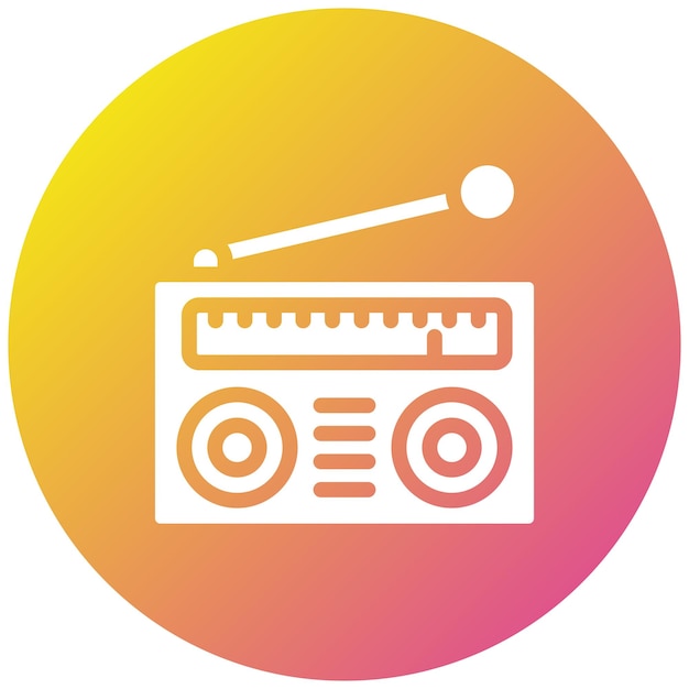 Ilustración del diseño del icono vectorial de radio