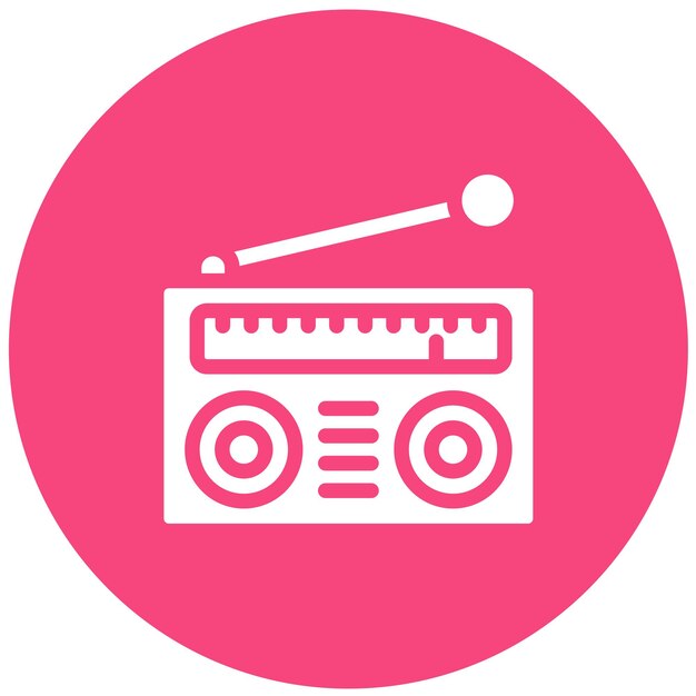 Ilustración del diseño del icono vectorial de radio