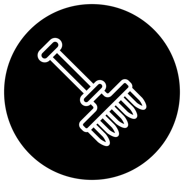 Ilustración del diseño del icono vectorial de Rake
