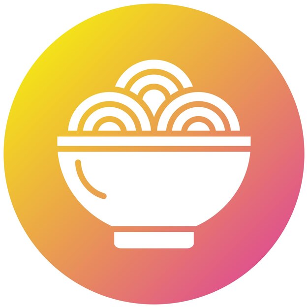 Ilustración del diseño del icono vectorial de Ramen