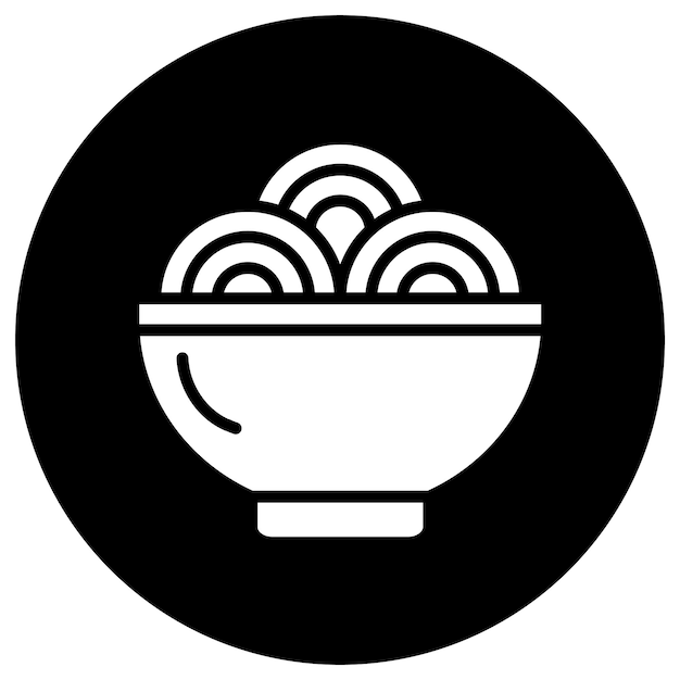 Ilustración del diseño del icono vectorial de Ramen