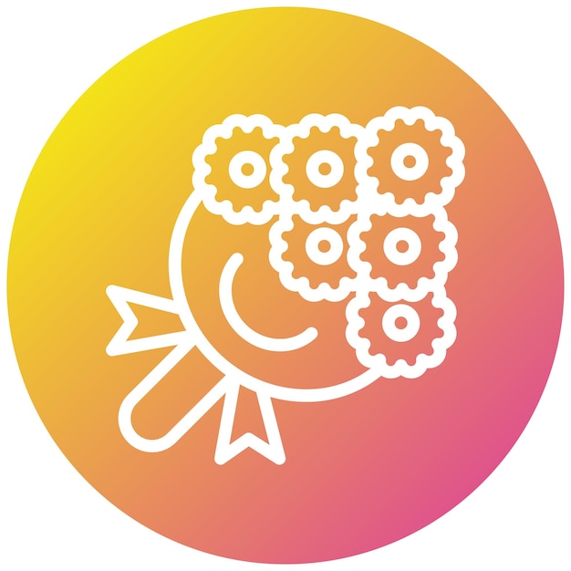 Ilustración del diseño del icono vectorial del ramo
