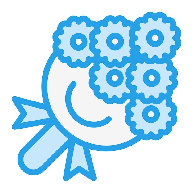 Ilustración del diseño del icono vectorial del ramo