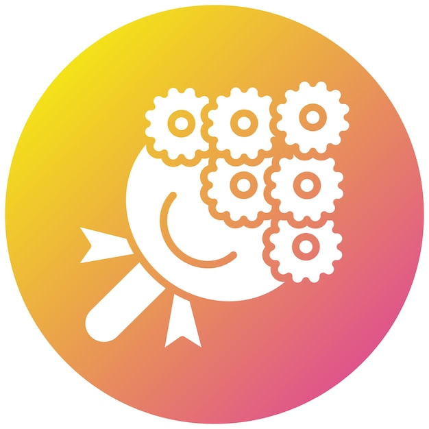 Ilustración del diseño del icono vectorial del ramo