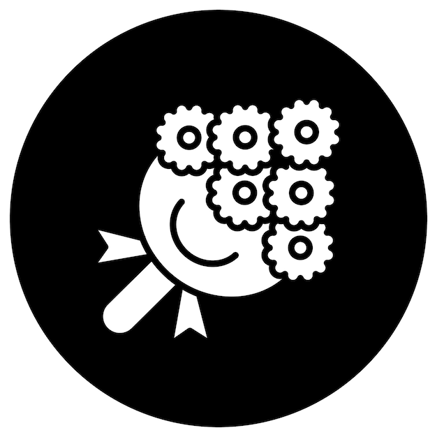 Ilustración del diseño del icono vectorial del ramo