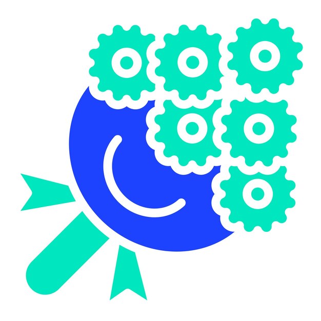 Ilustración del diseño del icono vectorial del ramo