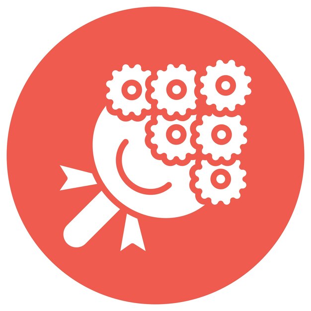 Ilustración del diseño del icono vectorial del ramo