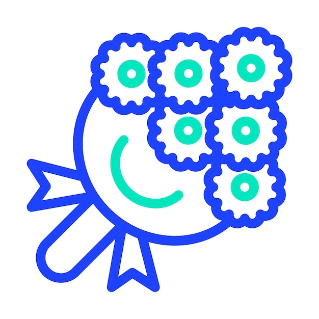 Ilustración del diseño del icono vectorial del ramo