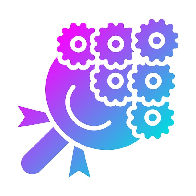 Ilustración del diseño del icono vectorial del ramo