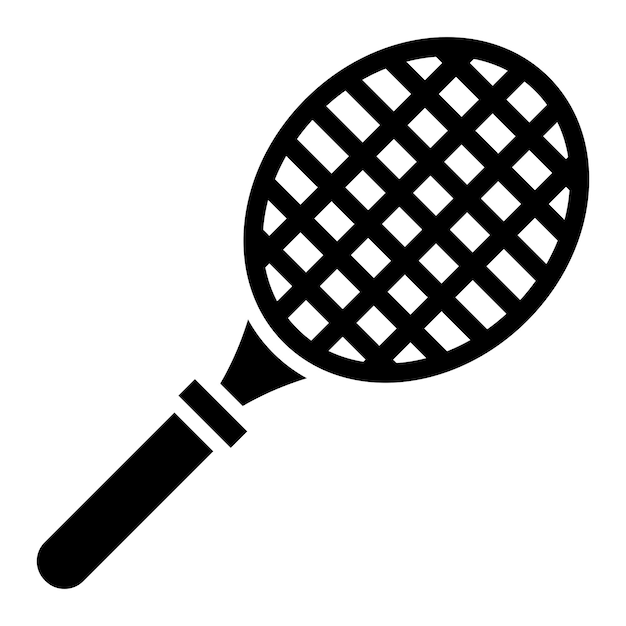 Ilustración del diseño del icono vectorial de la raqueta de tenis